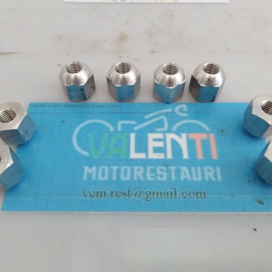 SERIE DI 8 DADI ALLUMINIO PER RUOTE MOTO GUZZI GALLETTO 160 175 192 200 AVV ELE