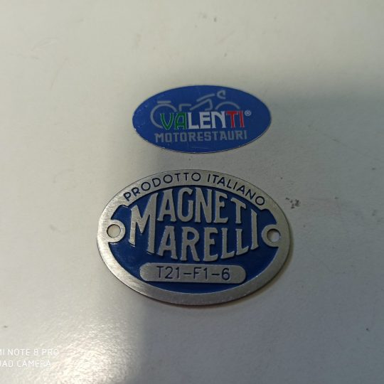 TARGHETTA BLU MAGNETI MARELLI CLACSON MOTO GUZZI S V W GTS GTV GTW SPORT 15 P PL EGRETTA